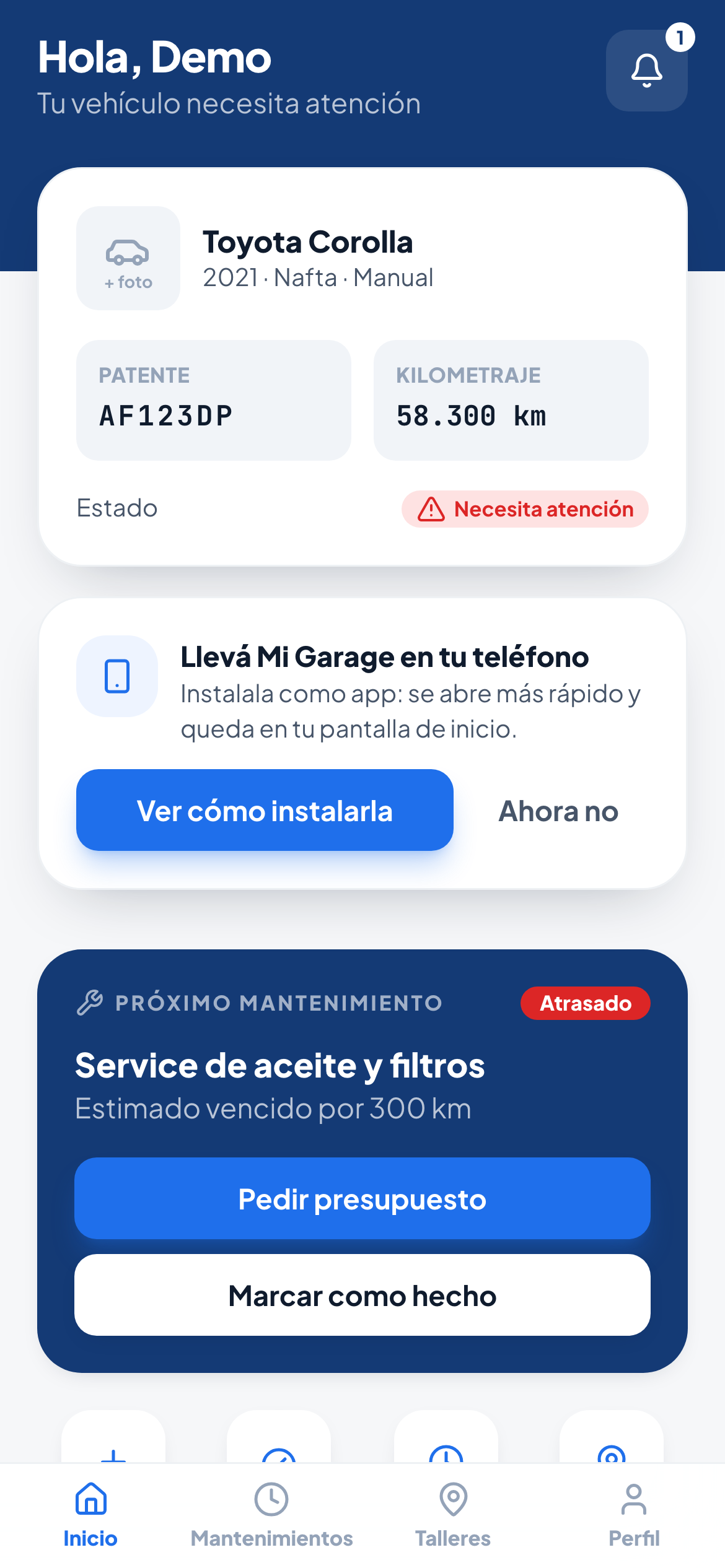 Captura: Inicio