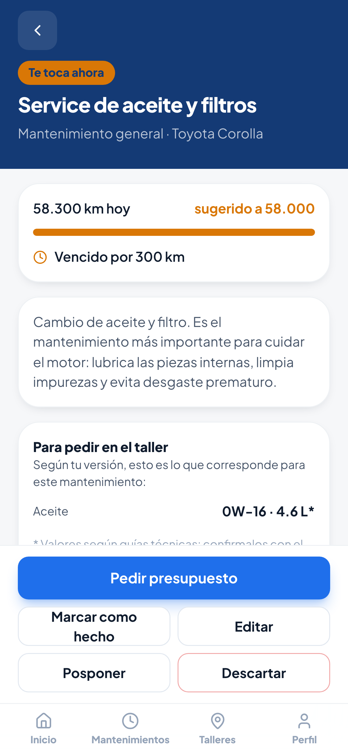 Captura: Detalle de evento
